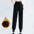 thumbnail image 2 of Sweatpants for Women Plus Size Sports Drawstring Pocket Flannel Warm Non Fading Non Pilling Casual Ankle Pants, 2 of 8