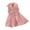 Pink, variant on Kids Girls Denim Dress Collared Neck Jean Shirt Dress Little Girl Dresses Sleeveless Buttons Up Belted Waist A-line Flowy Swing Dresses with Pockets