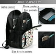 thumbnail image 4 of Balery Aabstract Eyes Mochila con carga USB para hombre y mujer - Mochila impermeable y antirrobo para laptop con puerto USB para viajes, trabajo, 4 of 7