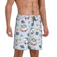 thumbnail image 2 of Kdxio Swimming Shark Print Mens Sleep Shorts Bottoms Soft Comfy Pajama Wear Pants with Drawstring Pockets, 2 of 7