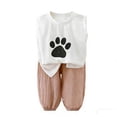 thumbnail image 2 of WAVSUF Outfit Sets for Boys Girls, Crew Neck Tank Tops and High Waist Shorts 2 Piece Daily Casual Trendy Clothes Pink Size 3-4, 2 of 6