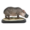 thumbnail image 5 of African River Common Hippopotamus Statue On Black Gallery Base 11"L Hippo Decor, 5 of 8