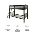 thumbnail image 5 of Pemberly Row Contemporary Metal Twin Over Twin Bunk Bed Attached Ladder in Black, 5 of 13
