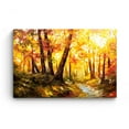 thumbnail image 3 of Startonight Canvas Wall Art Abstract Yellow Light in Forest Painting Framed 32" x 48", 3 of 6