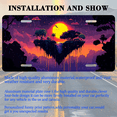 thumbnail image 3 of 1 Pcs 2D Flat License Plate Covers & Frames, Floating Island For Decorative Front, Waterproof For Decoration Aluminum License Plate Covers & Frames Cover For Men Women, 12" X 6", 3 of 7