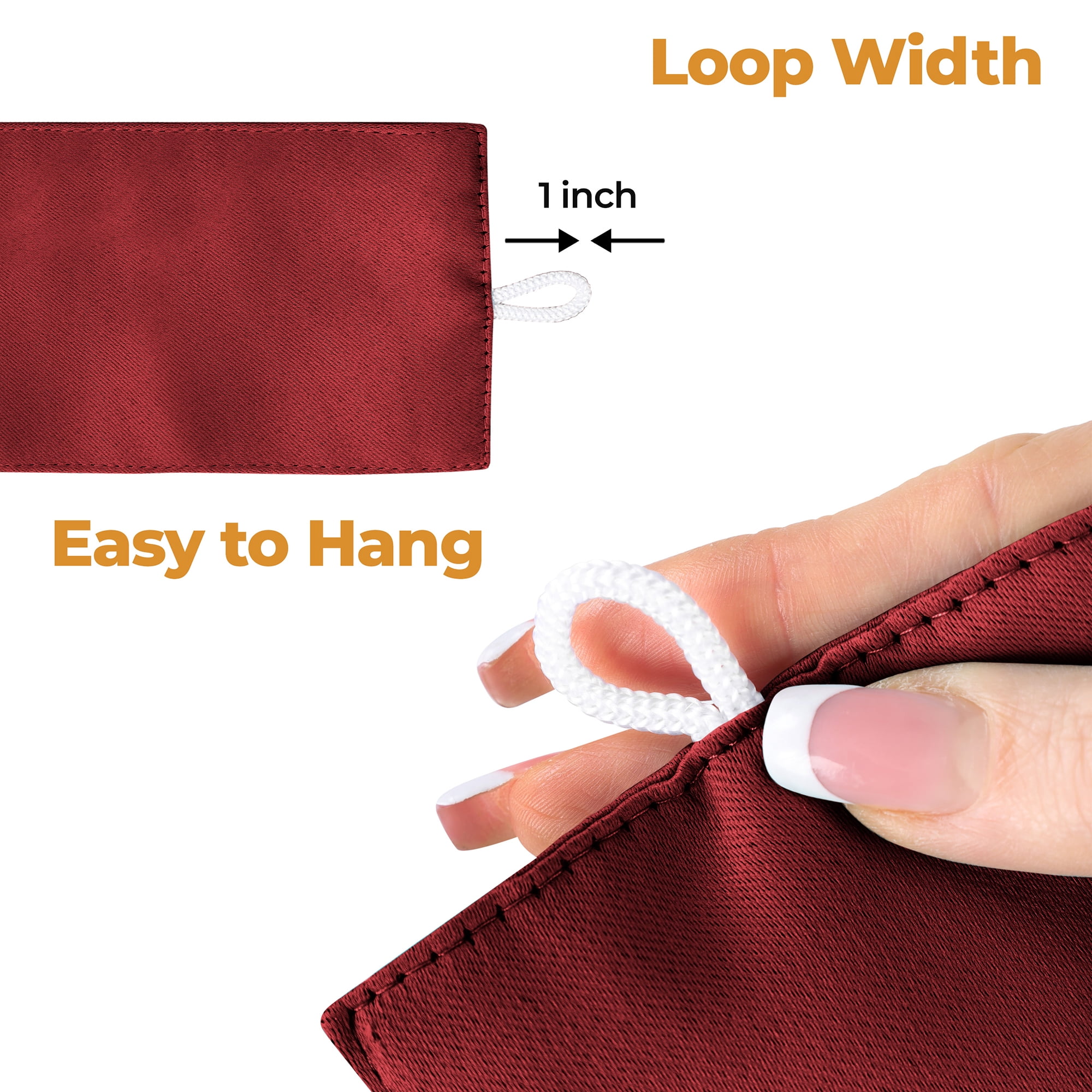 Superior Blackout Solid Light Filtering Grommet Curtain Panel Set, 46" x 108", Sangria