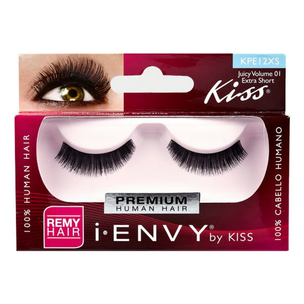Kiss I Envy Juicy Volume 01 Extra Short 100% Human Hair Lashes, 1 Ea, 2  Pack 