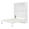 thumbnail image 4 of Full Size Murphy Bed Wall Bed with Shelves,White, 4 of 9