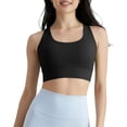 thumbnail image 4 of qelini Sports Bra for Women Wide Strap Breathable Summer Quick Dry Yoga Tank Top Shockproof Sports Bra for Women, 4 of 7