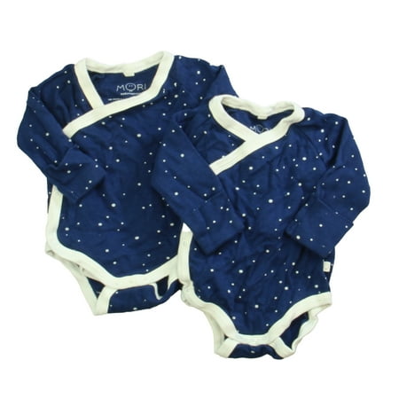 

Pre-owned Mori Boys Blue | White Onesie size: 3-6 Months