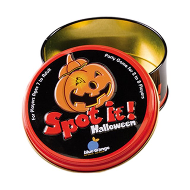 Ndcxsfigh Spot It Game Animal Fun Cards Con Caja Metal Juguete Educativo (Halloween)