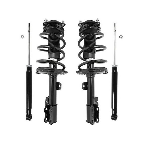 Front and Rear Suspension Strut and Shock Absorber Assembly Kit - Compatible with 2011 - 2019 Toyota Sienna FWD 2012 2013 2014 2015 2016 2017 2018