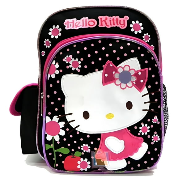 Mini Backpack - - Flowers Black/Pink 10 New 05284