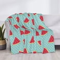 thumbnail image 3 of Yiaed Watermelon Print Blanket Throw Blanket Soft Cozy Flannel Blanket for Home Bed Sofa Couch Chair-60"x50", 3 of 6