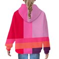 thumbnail image 3 of Mercatoo Kids' Hoodies Youth Girls Color Blocking Hooded Sweatshirt with Pocket Pullover Long Sleeve Tops Sweater, 3 of 7
