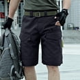 thumbnail image 4 of HKYNLAG Mens Tactical Cargo Work Shorts Waterproof Ripstop Stretch Outdoor Fishing Hiking Shorts with Multi-Pocket (No Belt) Black XL, 4 of 8