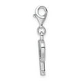 thumbnail image 2 of 925 Sterling Silver RH CZ Letter P With Lobster Clasp Charm Pendant; for Adults and Teens; for Women and Men, 2 of 3