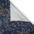 thumbnail image 4 of Ambesonne Sun Valance Pack of 2, Vintage Doodle Style Star, 54"X18", Navy Blue Marigold, 4 of 5