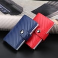 thumbnail image 3 of Men Wallet Multifunctional Automatic Large Capacity Multi Pockets Carbon Fiber Texture RFID Protection Faux Leather Male Purse Coin Bag Business Card Holder for Daily Use, 3 of 7