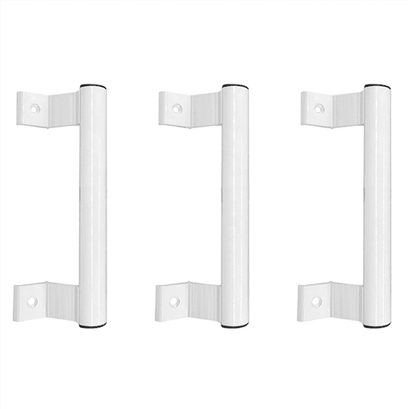 3X Sliding Door Handle 8inch Aluminum Sliding Glass Door Pull Sliding Patio Door Handles Fits 6-5/8 Inch Mounting Holes,3 x Sliding Door Handle 6 x screws,White