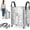 Silver, variant on Large Waterproof Moving Bag Wheels Rolling Grocery Bag,Heavy-Duty Storage Tote with Wheels, Holds Up to 110 lbs for Moving, College Dorms, Groceries & Home Storage