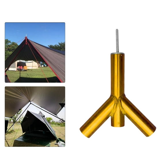 Three Way Camping Tent Tarp Poles Canopy Awning Rod Shelters Stand Outdoor