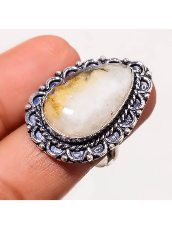 Buffalo Jasper Gemstone Handmade Fashion Unique Gift Ring Jewelry 8" SA 372