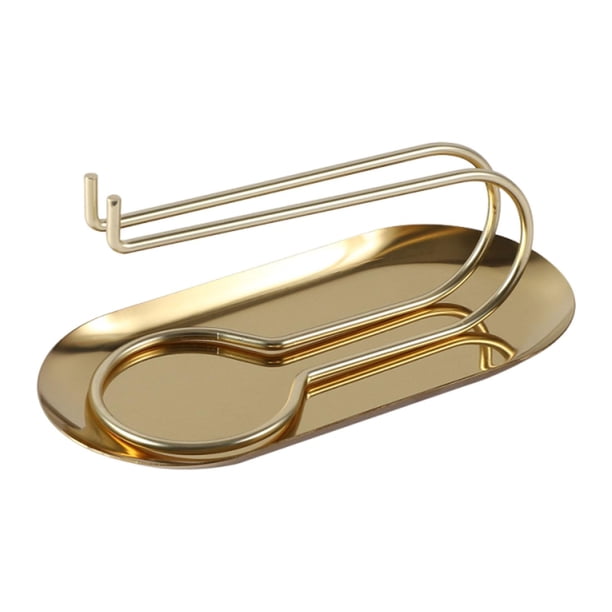 Soporte para quemador de incienso con bandeja de acero inoxidable, soporte multifuncional para velas Bandeja ovalada