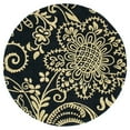 thumbnail image 3 of SAFAVIEH Soho Davis Floral Wool Area Rug, Black/Green, 6' x 6' Round, 3 of 7