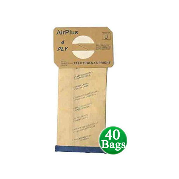 70 Bags for Electrolux Upright Vacuum Cleaner STYLE U 4 Ply Paper Bags # 138FPC 