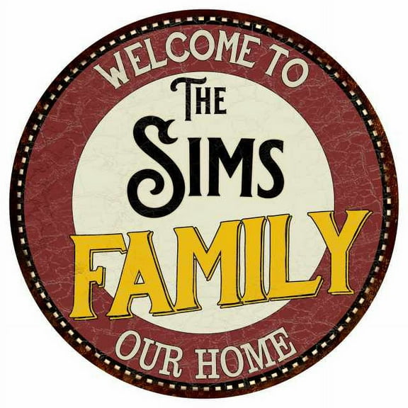 The Sims Family 14" Round Metal Sign Kitchen Game Room Decor 100140038255
