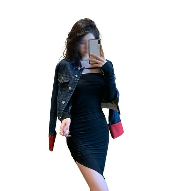 Vestido de skate de cóctel alto y bajo con hombros descubiertos para mujer Adepaton BST2002056-3