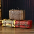 thumbnail image 6 of Stylish Leather Suitcases Large Storage Trunk for Clothing and Books, 6 of 16