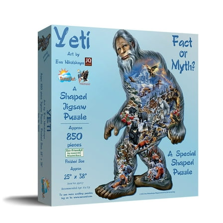 SUNSOUT INC - Yeti - 850 pc Special Shape Jigsaw Puzzle by Artist: Eva Nikolskaya - Finished Size 25" x 38" - MPN# 95017