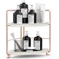 thumbnail image 1 of GHSDFBB Bathroom Organizers Countertop, 2-Tier Corner Shelf, Counter Organizers, Bathroom Storage, Makeup Cosmetic Perfume Vanity Organizers for Bathroom Washroom Kitchen Spice Rack, 1 of 7