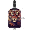 thumbnail image 6 of Square 2Pack PU Leather Tiger Cruise Luggage Tag with Privacy Cover and Name ID Tag for Travel Handbags Backpacks Luggage Tags, 6 of 6