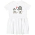 thumbnail image 3 of Inktastic Big Sis Elephant Girls Toddler Dress, 3 of 5