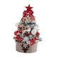 thumbnail image 4 of Árbol de Navidad artificial de 18 pulgadas con luces para decorar la encimera. Arco rojo, 4 of 9