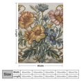 thumbnail image 4 of Orinice Flowers Gold Border Art Nouveau Warm Lightweight Blanket Soft Fleece Blankets for All Seasons - Perfect Decor for Living Rooms, Sofa, and Office - Multiple Sizes Available 60x80in, 4 of 6