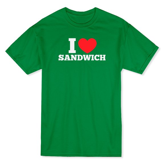 I Love Sandwich Graphic Quote Men's T-shirt