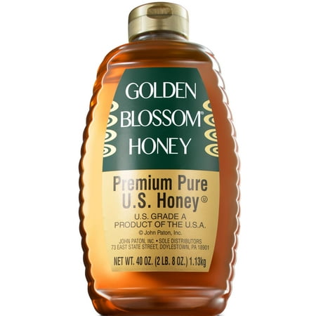 Golden Blossom Pure US Honey Blend, Product of USA, Grade A, Premium,40 oz Plastic Bottle