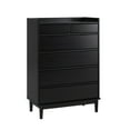 thumbnail image 6 of Walker Edison Mid-Century Modern 6-Drawer Wood Dresser, Solid Black, 6 of 11