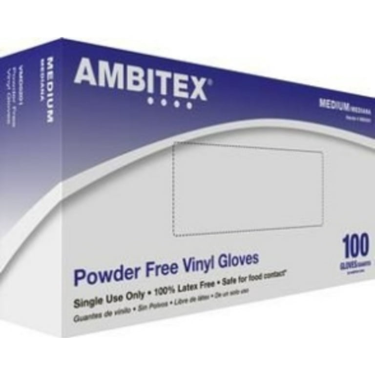 V5101 Series Latex-Free Powdered Vinyl Gloves, 3 mil, Small, Clear, 100/Box V5101 Series Latex-Free Powdered Vinyl Gloves, 3 mil, Small, Clear, 100/Box