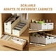 thumbnail image 4 of Contenedores de almacenamiento de plástico plegables retráctiles con asas, caja de almacenamiento de fácil montaje para artículos diversos, ropa, contenedor de cocina, separadores de cajones,, 4 of 7