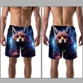 thumbnail image 3 of luoweisi Men's Beach Shorts Quick Dry Swim Trunks with Mesh Lining Fox S, 3 of 5