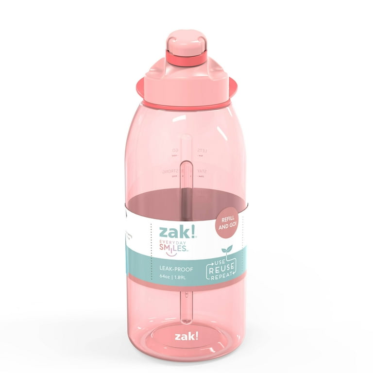 Zak Designs 64 Fluid Ounce Valor Chug Bottle, Coral