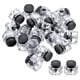 thumbnail image 1 of Sujetadores de cordón, tope de resorte hexagonal para bolsas de cordón y agujetas, Negro Transparente 50 paquetes, 1 of 5