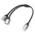 thumbnail image 3 of Adaptador de corriente jixopn 2 en 1 con concentrador de datos USB y divisor en Y, cable de extensión de carga USB, 3 of 8