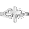 thumbnail image 5 of Sterling Silver Rhodium Plated Hearts & Cross Ring (Size 8) Made In Thailand qr7208-8, 5 of 5