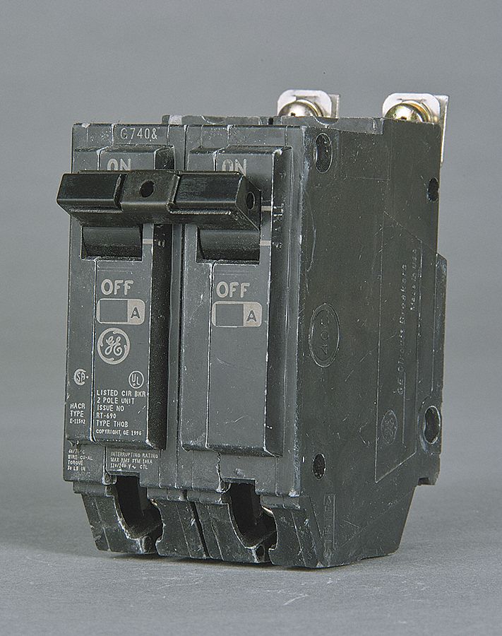 Ge Circuit Breaker,50A,Bolt On,120/240V,2P THQB2150